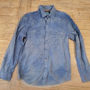 Darring USA Men Button Down Shirt Size Small Distressed Made In USA